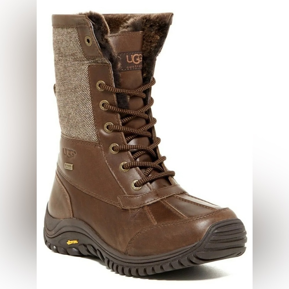 UGG Adirondack Waterproof Leather Snow Boots, size 6